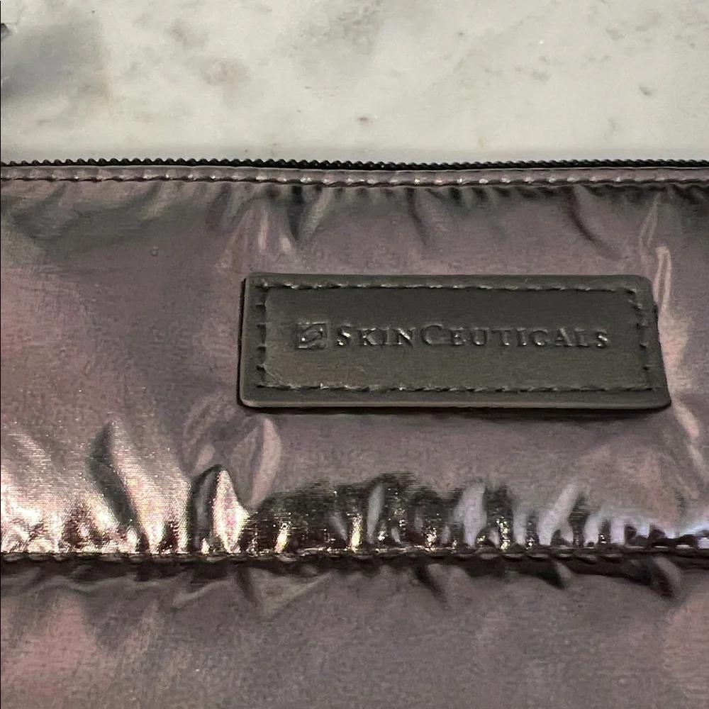 SkinCeuticals Iridescent Plum Quilted Cosmetic Pouch